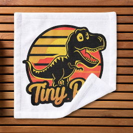 Toalha De Rosto Dinosauro Trex Vintage Engraçado ao Pôr do Sol Tin