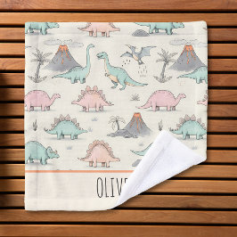 Toalha De Rosto Dinossauros Cachorros na Terra Jurássica