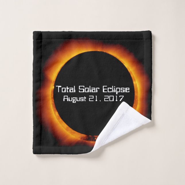 Toalha De Rosto Eclipse Solar Total 2017 (Pano de lavar)