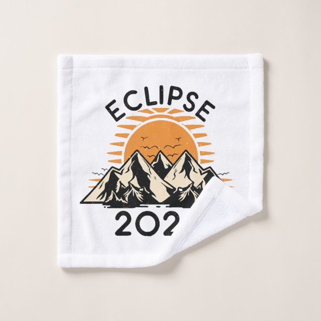 Toalha De Rosto Eclipse Solar Total 2024 (Pano de lavar)