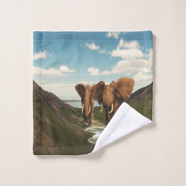 Toalha De Rosto Elefante (Pano de lavar)