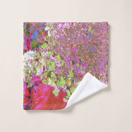 Toalha De Rosto Elegante Chartreuse - Hidrópias Verde, Rosa e Azul