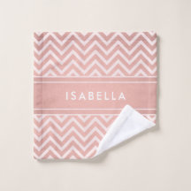 Elegante Pink Chevron Pattern Girly Faux Rosa Dour