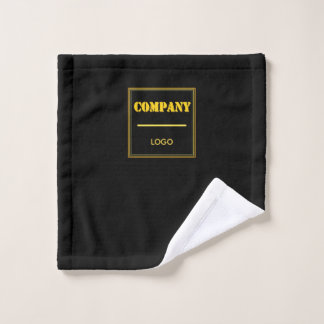 Toalha De Rosto Empresa Personalizada Preta Moderna Personalizada