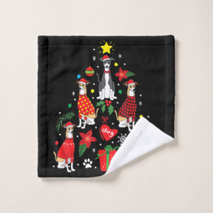Toalha De Rosto Enfeites de natal italiano Greyhound Tree Mãe
