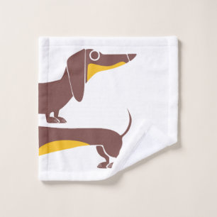 Toalha De Rosto Engraçado e fofo dachshund para os pais de cães lo