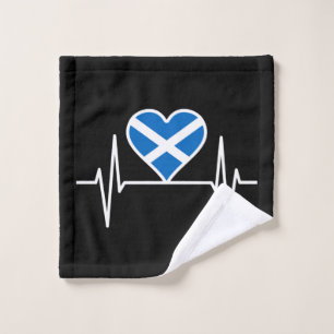 Toalha De Rosto Escócia - Scotland Flag Heartbeat