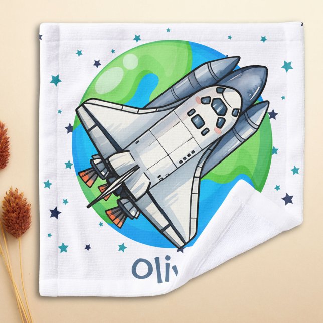 Toalha De Rosto Espachante Bonito Em Torno Da Terra (Criador carregado)