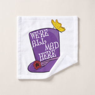 Toalha De Rosto Estamos todos loucos aqui - Chapéu Mad Hatter