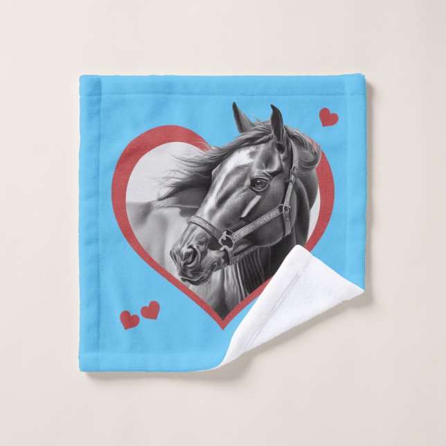 Toalha De Rosto Eu Gosto de Cavalos novo 2 (Pano de lavar)