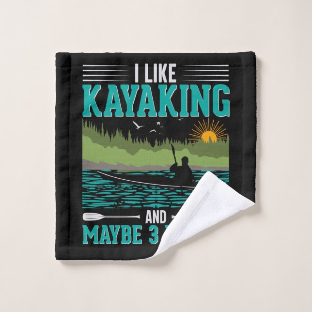 Toalha De Rosto Eu Gosto Mais De Kayaking Do Que De Pessoas (Pano de lavar)