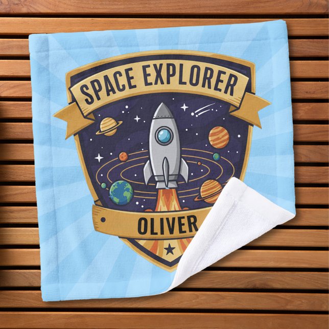 Toalha De Rosto Explorador de Espaço Futuro (Criador carregado)