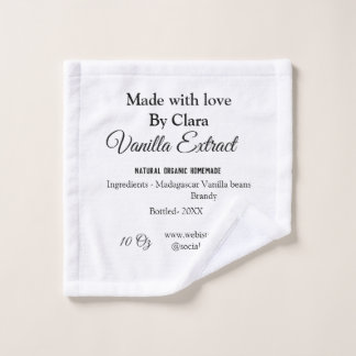 Toalha De Rosto Extrato de baunilha casado adicionar ingredientes 