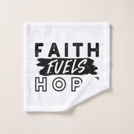 Toalha De Rosto Faith Fuels Hope Quote – Uplifting Christian Art