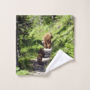 Toalha De Rosto Família Brown Bear
