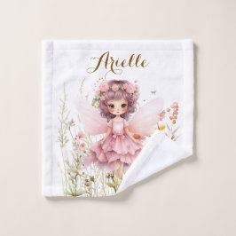 Toalha De Rosto Fantasia Fada flor silvestre pastel