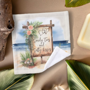 Toalha De Rosto Favor de Casamento de Praia Oceanfront