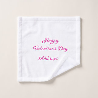 Toalha De Rosto Feliz dia dos namorados texto cor-de-rosa mensagem