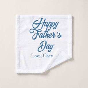 Toalha De Rosto Feliz dia dos pais nome cinza amor melhor papai de