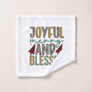 Toalha De Rosto Feliz Feliz De Natal E Abençoada