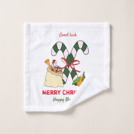 Toalha De Rosto Feliz Natal e Ano Novo Minimalista