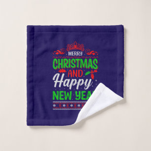 Toalha De Rosto Feliz Natal E Feliz ano novo-61064