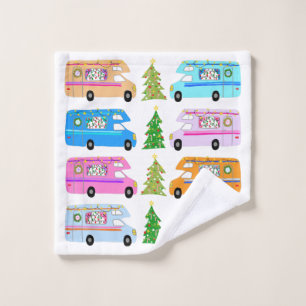 Toalha De Rosto Feriado Gato Xmas RV Camper no Natal