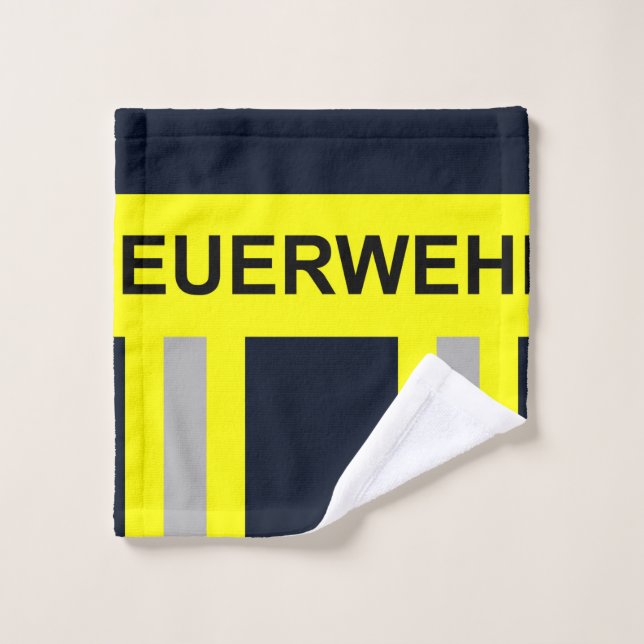 Toalha De Rosto Feuerwehr Symbol Uniform Blau (Pano de lavar)