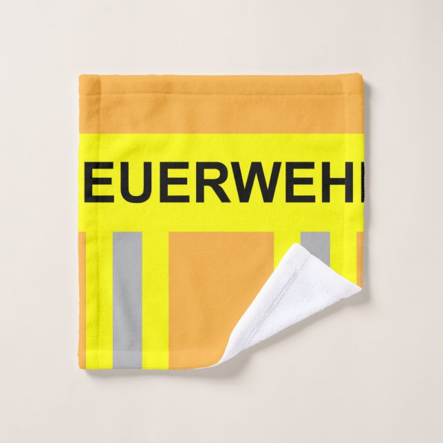 Toalha De Rosto Feuerwehr Symbol Uniform Sandfarben (Pano de lavar)
