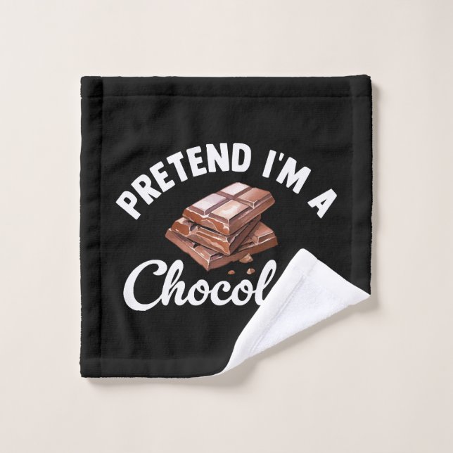 Toalha De Rosto Finja que sou uma barra de chocolate (Pano de lavar)