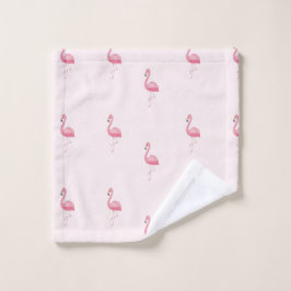 Toalha De Rosto Flamingo cor-de-rosa