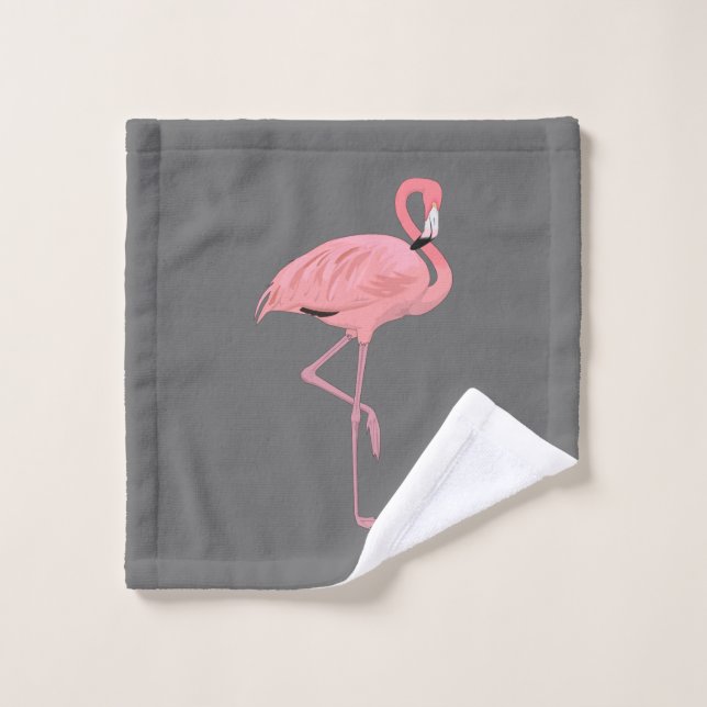 Toalha De Rosto Flamingo Rosa (Pano de lavar)