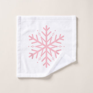 Toalha De Rosto Floco de neve rosa