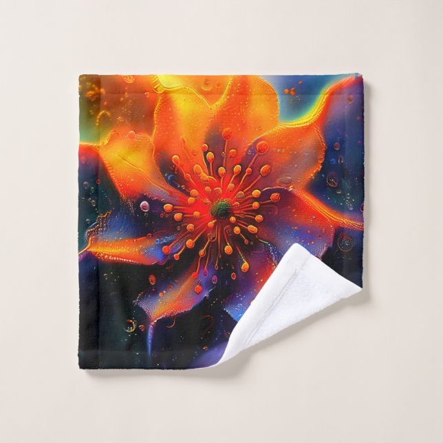Toalha De Rosto Flor Art (Pano de lavar)