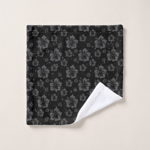 Toalha De Rosto Floral, preto, sofisticado, sem som