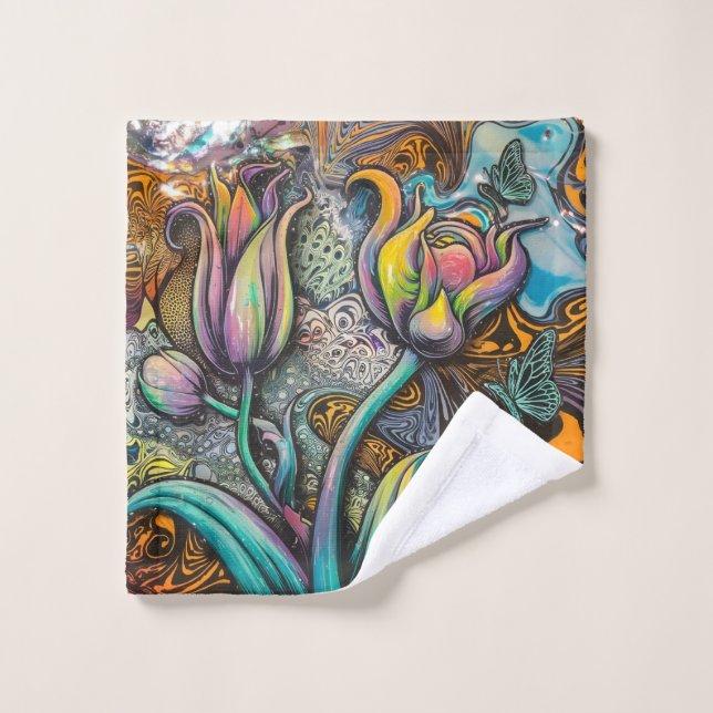 Toalha De Rosto Flores de Mandala (Pano de lavar)