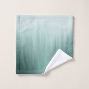 Toalha De Rosto Floresta Verde-d'água em pintura úmida