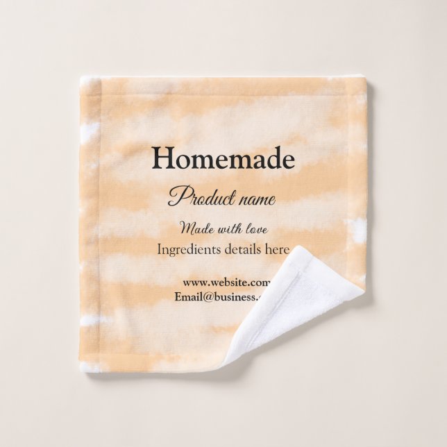 Toalha De Rosto Folha caseira feita com amor adicionar texto site (Pano de lavar)