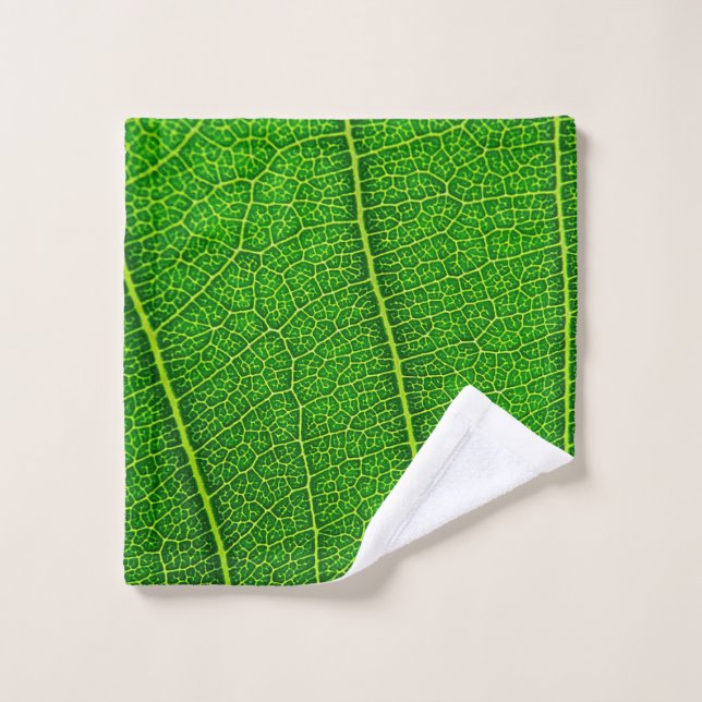Toalha De Rosto Folha de árvore verde (Pano de lavar)