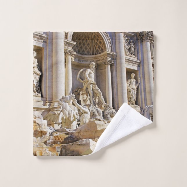 Toalha De Rosto Fonte de Trevi Roma Fotografia (Pano de lavar)