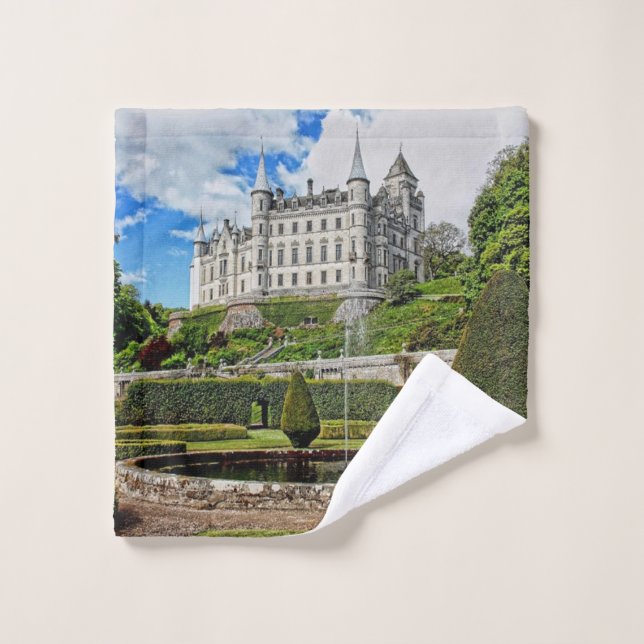 Toalha De Rosto Foto da arquitetura do castelo de Dunrobin (Pano de lavar)