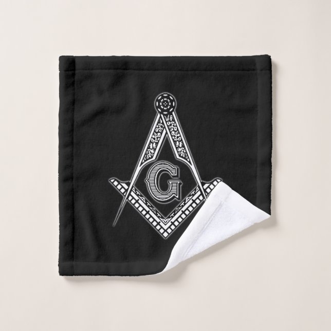 Toalha De Rosto Freemason (preto) (Pano de lavar)