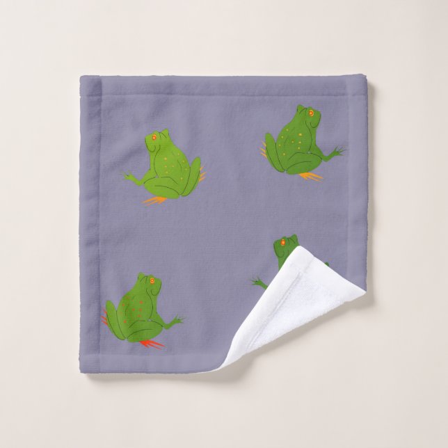 Toalha De Rosto Frogs Facecloth Wash Cloth (Pano de lavar)
