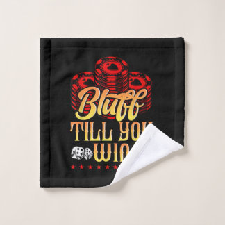 Toalha De Rosto Funny Poker | Eu Amo Poker Bluff Até Você Ganhar