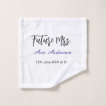 Toalha De Rosto Futuro nome da sra noiva futuro casamento roxo cin<br><div class="desc">desenho</div>