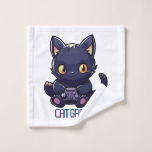 Toalha De Rosto Gamer Felino