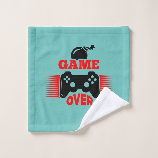 Toalha De Rosto Gamer Gift Game Over (Pano de lavar)