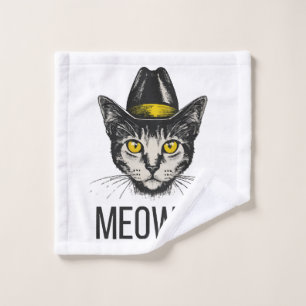 Toalha De Rosto Gato Divertido Meowdy