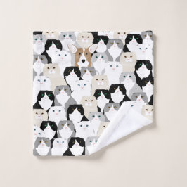 Toalha De Rosto Gatos e Cães Lavar o Vestuário