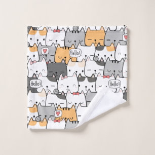 Toalha De Rosto Gatos Kawaii